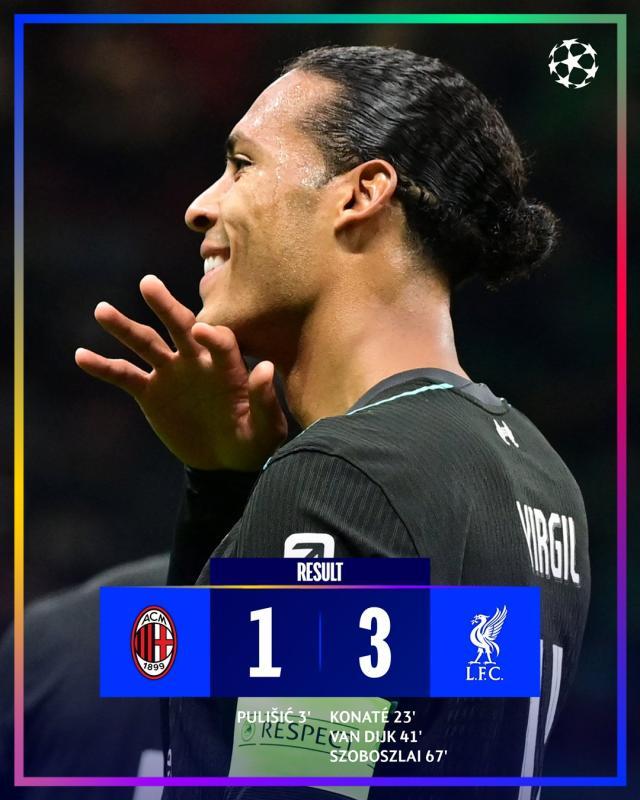 BOB半岛平台-【欧冠】普利希奇闪击，米兰主场1比3遭利物浦逆转